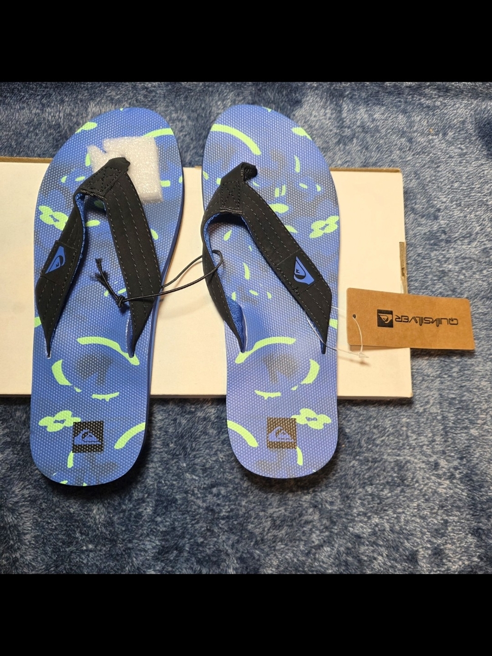 Quiksilver Men’s Molokai Layback Blue/Green Flip Flop Sandals
